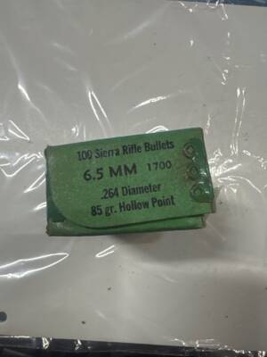 Sierra 6.5mm 85gr Hollow Point Varminter Bullets #1700 – ~95ct