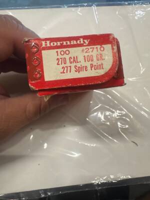 Hornady .270 Cal 100gr Spire Point Bullets #2710 – ~95ct