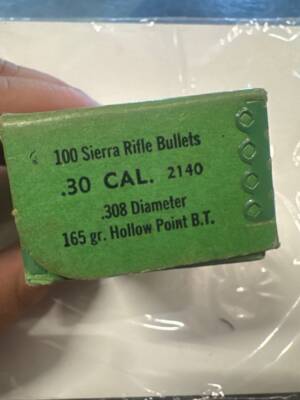 Sierra .30 Cal 165gr HPBT GameKing Bullets #2140 – ~25ct