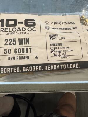 225 Winchester Brass Cases – 50ct