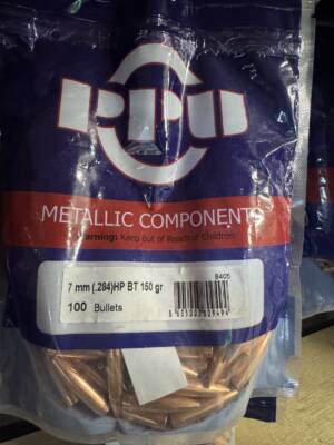 PPU 7mm (.284) 150gr HPBT bullets factory 100ct bag