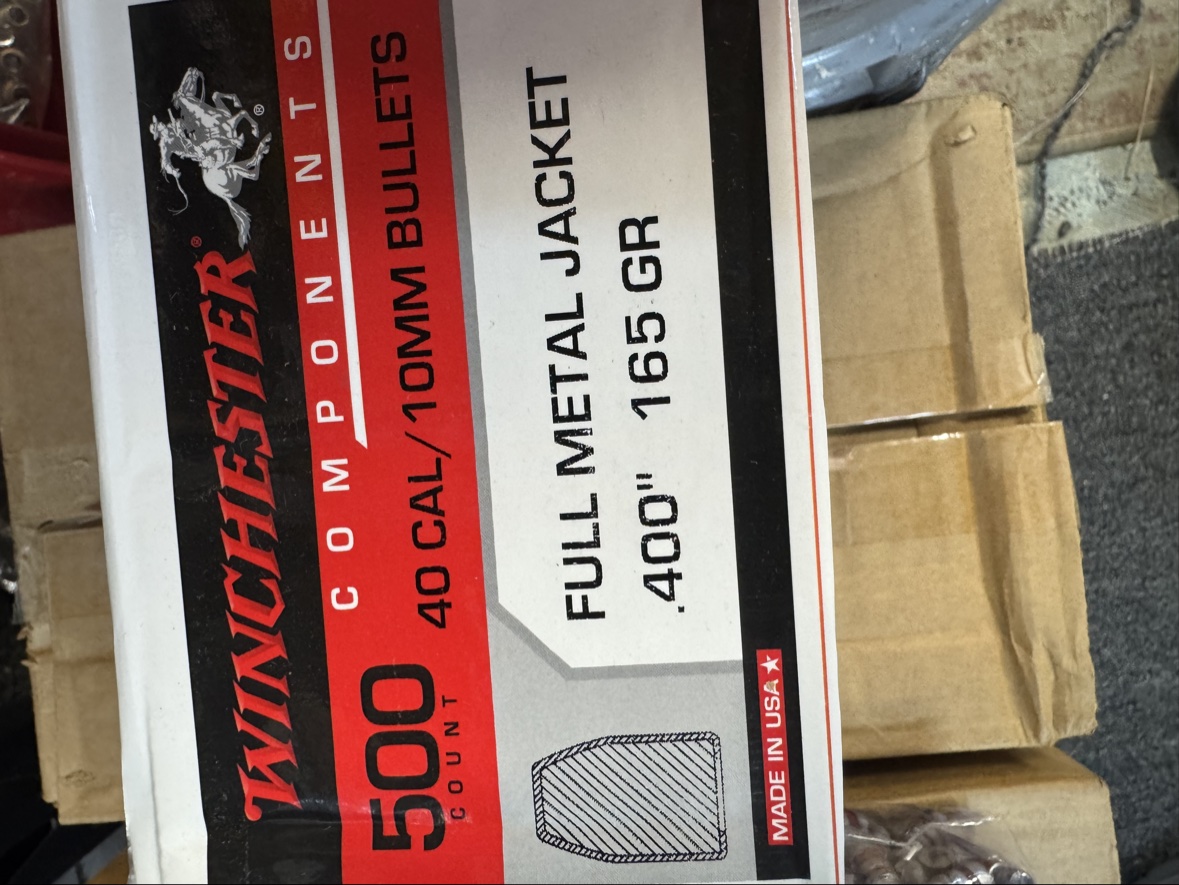 Winchester 40 Cal/10mm 165gr FMJ Bullets – 500ct - Image 2